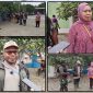 Kepala Kampung Wadio Wartina bersama jajaran pemerintah dan aparat saat meninjau lokasi rencana pembangunan sumur bor di sekitar Masjid Al-Ansor, SP 3, Kampung Wadio, Distrik Nabire Barat. Dok_Arief NT
