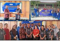 Mahasiswa PPL UPP PGSD FKIP Universitas Cenderawasih Kelas Nabire bersama jajaran SD Negeri 01 Kampung Wiraska, Distrik Yaro, saat kegiatan penyerahan mahasiswa PPL, Sabtu (29/8/2026). Dok_Pri-AM
