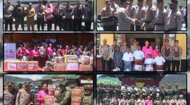 Kapolda Papua Tengah Brigjen Pol. Jermias Rontini menyerahkan penghargaan kepada 12 personel Polsek Ilu, Polres Puncak Jaya, dalam kunjungan kerja di Mako Polres Puncak Jaya, Senin (31/8/2026). Dok_Humas Polda PT