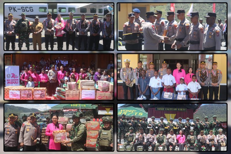 Kapolda Papua Tengah Brigjen Pol. Jermias Rontini menyerahkan penghargaan kepada 12 personel Polsek Ilu, Polres Puncak Jaya, dalam kunjungan kerja di Mako Polres Puncak Jaya, Senin (31/8/2026). Dok_Humas Polda PT
