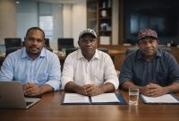 Aliansi Peduli Pengusaha Orang Asli Papua Kabupaten Mimika menyampaikan aspirasi terkait dugaan intervensi proyek Pokir serta meminta transparansi dalam pengadaan barang dan jasa pemerintah. Dok_Aliansi Pengusaha OAP