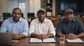 Aliansi Peduli Pengusaha Orang Asli Papua Kabupaten Mimika menyampaikan aspirasi terkait dugaan intervensi proyek Pokir serta meminta transparansi dalam pengadaan barang dan jasa pemerintah. Dok_Aliansi Pengusaha OAP