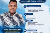 Agustinus Selegani, pendiri Ikatan Pelajar Se-Papua Jawa Timur (IPSPJ), memperkenalkan organisasi tersebut sebagai wadah persatuan dan pengembangan pelajar serta mahasiswa Papua di Jawa Timur. Dok_AS. NT