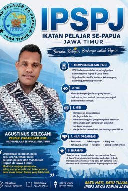 Agustinus Selegani Perkenalkan IPSPJ sebagai Wadah Persatuan Pelajar Papua di Jawa Timur
