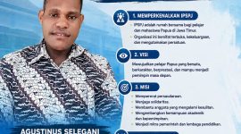 Agustinus Selegani, pendiri Ikatan Pelajar Se-Papua Jawa Timur (IPSPJ), memperkenalkan organisasi tersebut sebagai wadah persatuan dan pengembangan pelajar serta mahasiswa Papua di Jawa Timur. Dok_AS. NT