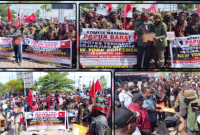 KNPB Wilayah Se-Meepago menyampaikan pernyataan sikap politik terkait Perjanjian New York 1962 dan situasi Papua Barat di Nabire, Sabtu (15/8/2026). Dok_Arief NT