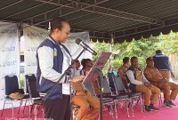 Kepala Dinas Pendidikan dan Kebudayaan Provinsi Papua Tengah Nurhaida, SE, memberikan sambutan kepada peserta GSI tingkat Provinsi Papua Tengah 2026 di Nabire, Senin (24/8/2026). Dok_Arief NT