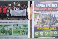 Perwakilan Gerakan Pelajar Mahasiswa Intan Jaya se-Indonesia (GPMI-I) saat menyampaikan pernyataan sikap terkait kondisi masyarakat dan situasi konflik di Kabupaten Intan Jaya, Papua Tengah. Dok_Alvi NT