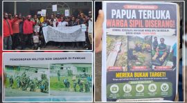 Perwakilan Gerakan Pelajar Mahasiswa Intan Jaya se-Indonesia (GPMI-I) saat menyampaikan pernyataan sikap terkait kondisi masyarakat dan situasi konflik di Kabupaten Intan Jaya, Papua Tengah. Dok_Alvi NT