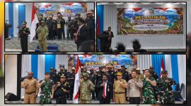 Pengurus LMA Provinsi Papua Tengah dan LMA kabupaten se-Papua Tengah periode 2026–2030 mengikuti prosesi pelantikan di Aula LPP RRI Nabire, Senin (14/9/2026). Dok_LMA PT
