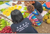SPPG Nabire Dapur Siriwini 01 mengutamakan bahan pangan lokal untuk memenuhi kebutuhan menu Program Makan Bergizi Gratis (MBG) sekaligus melibatkan pedagang dan petani lokal di Nabire. Dok_Ist