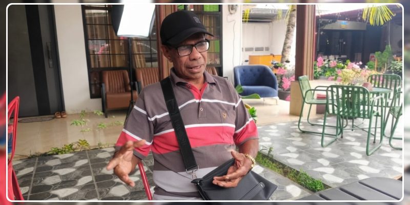 Ketua Dewan Adat Papua Tengah Wilayah Nabire, Herman Sayori, menyampaikan pandangannya mengenai program Makan Bergizi Gratis (MBG) di Nabire. Dok_Ist