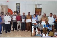 Bupati Nabire menyampaikan permohonan maaf kepada jajaran GKI Tanah Papua dalam audiensi yang berlangsung di Polres Nabire. Dok_Arief NT