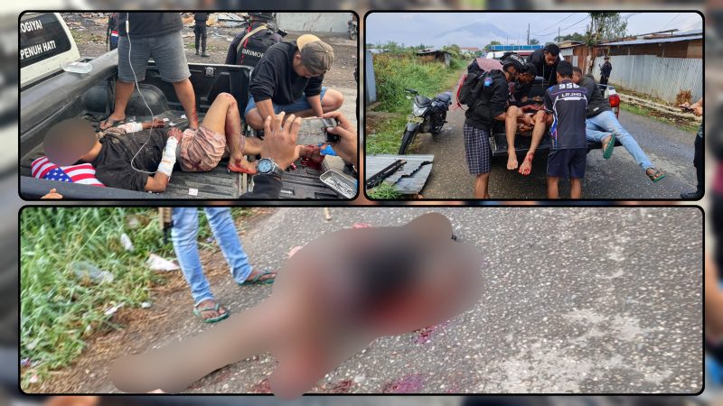 Kanit Binmas Polsek Kamu Aipda Agus Sugianto mendapat perawatan medis setelah menjadi korban pembacokan di Kampung Mauwa, Distrik Kamu, Kabupaten Dogiyai, Rabu (30/9/2026). Dok_Ist