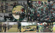 Prajurit Tiga Matra TNI Adu Ketepatan Menembak di Nabire dalam HUT ke-81 TNI