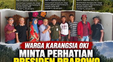Ketua Umum DPP AKPERSI Rino Triyono saat berdialog dengan pemerintah desa, tokoh masyarakat, dan warga Desa Karangsia, Kecamatan Sungai Menang, OKI, Sumatera Selatan, Senin (7/9/2026), terkait persoalan lahan PT BMH. Dok_DPP AKPERSI